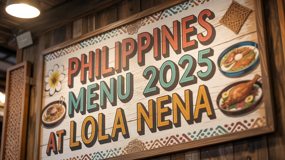 Philippines Menu 2025 at Lola Nena