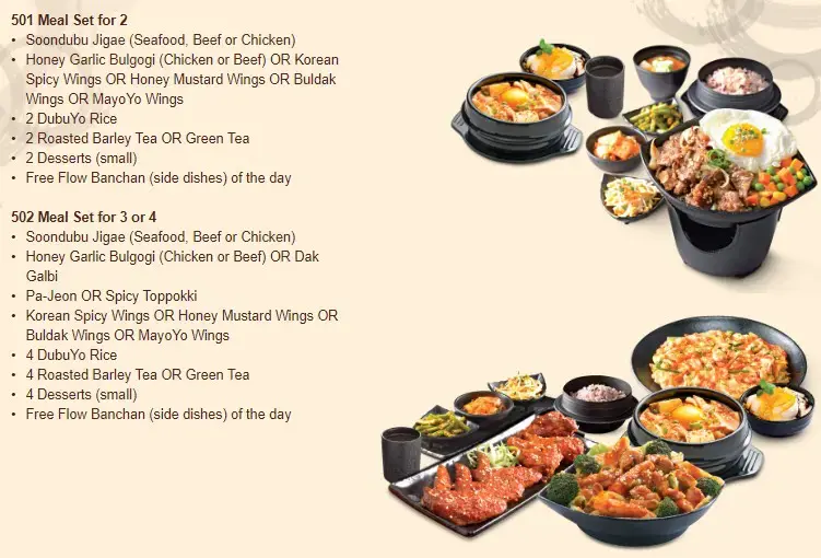 Dubuyo Set Meals