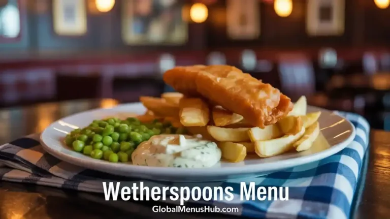 Wetherspoons menu