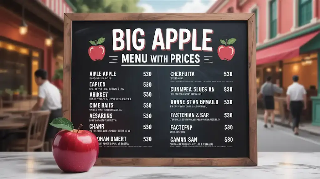 Big Apple Menu with Prices