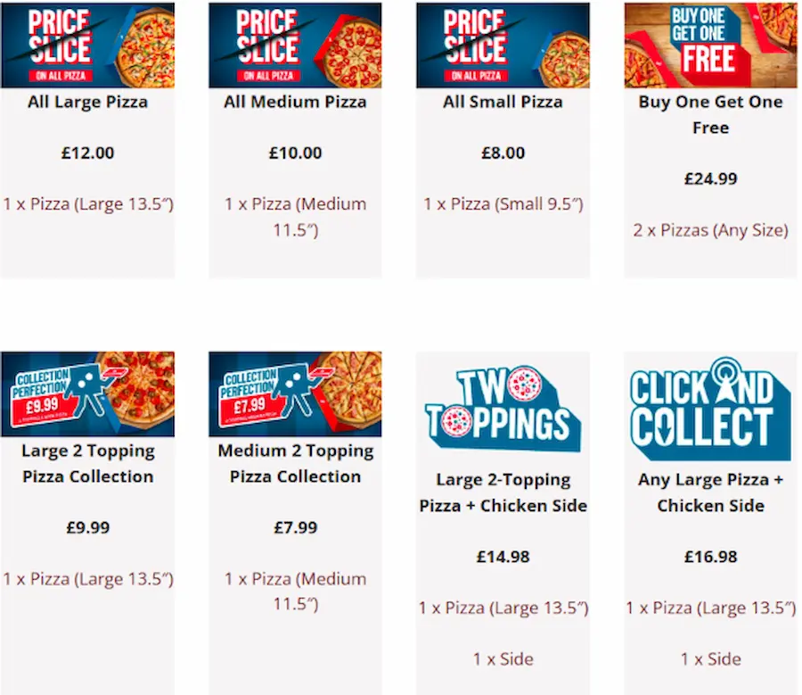 Domino’s Pizzas Deals